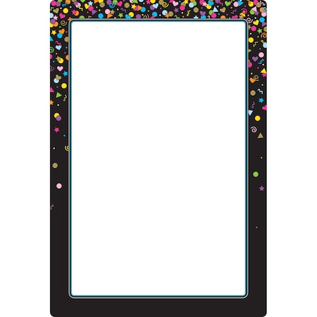 Ashley Productions Smart Poly Chart Black Confetti Blank, 13in x 19in 91087